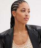 Iconic Mini Charm Bib Necklace-448325GLD-Shiny Gold