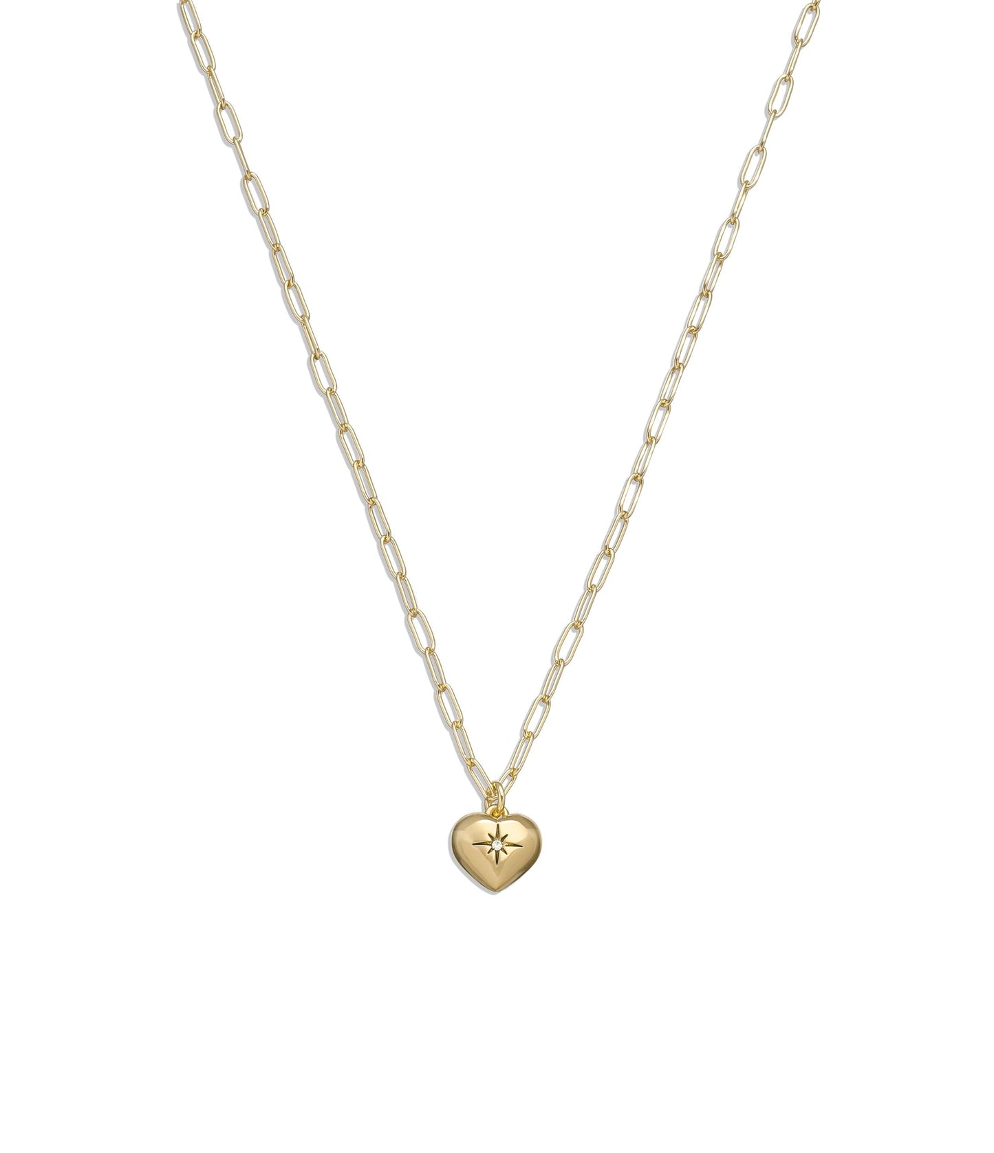 Iconic Heart Pendant Necklace-451072GLD-Shiny Gold