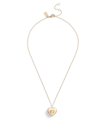 Signature Heart Locket Boxed Necklace-37463846Gld-Chalk