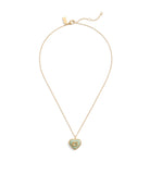 37469933GLD-Enamel Heart Short Pendant Boxed Necklace