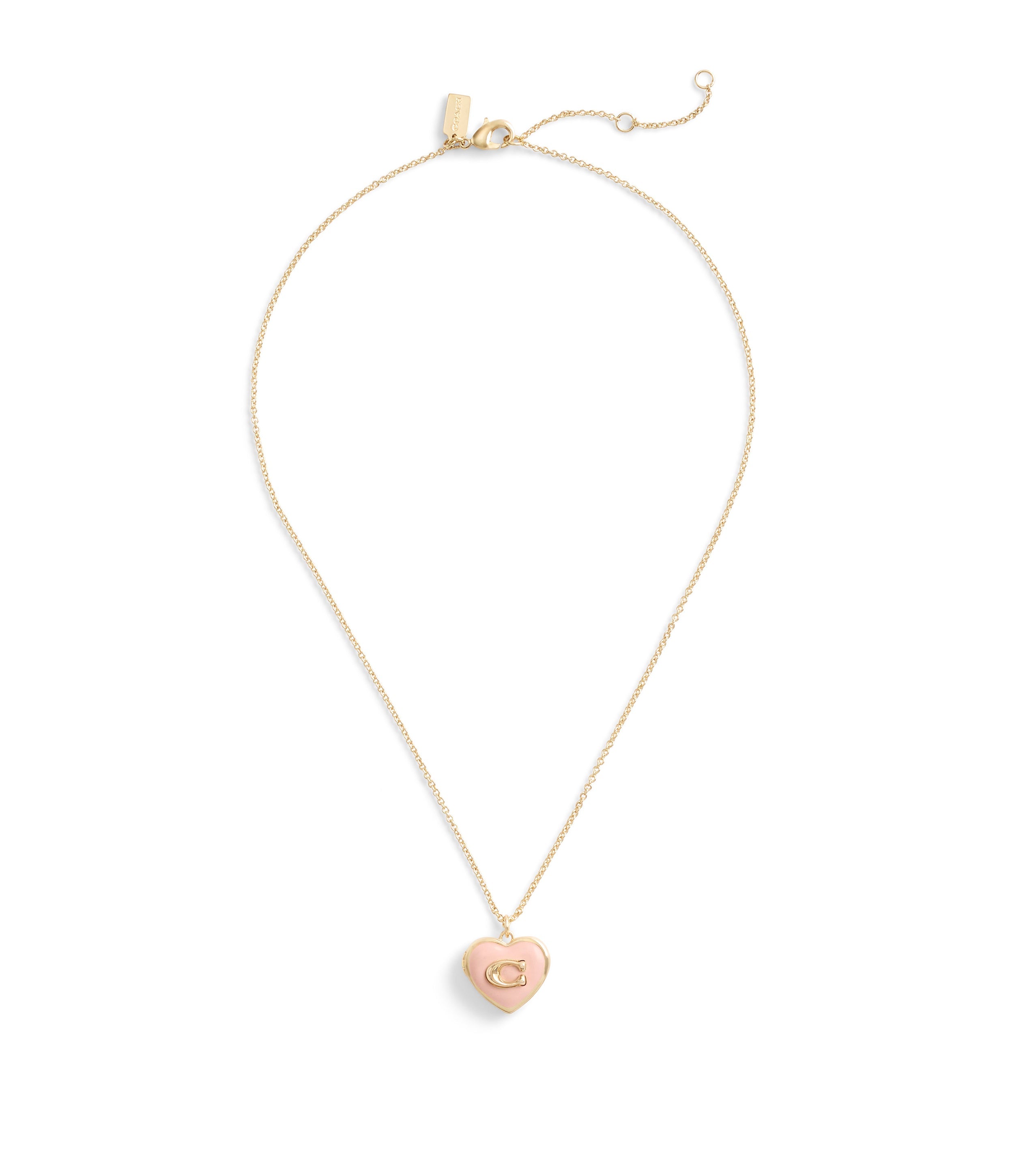 37469933GLD-Enamel Heart Short Pendant Boxed Necklace