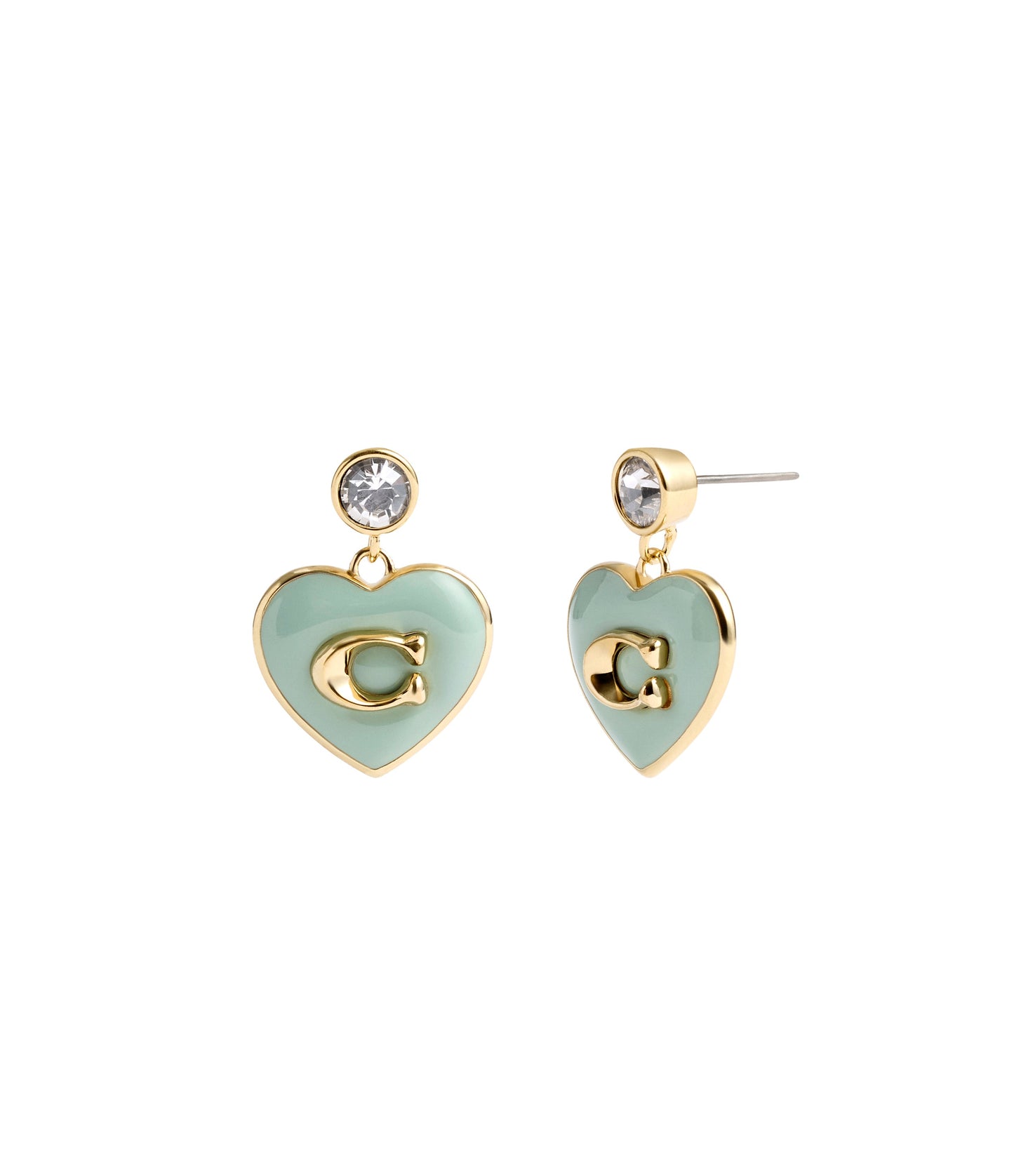 37469937GLD-Enamel Heart Drop Boxed Earrings