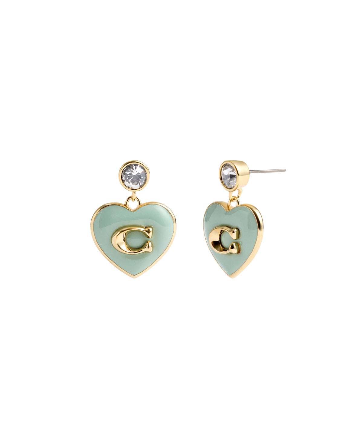 37469937GLD-Enamel Heart Drop Boxed Earrings