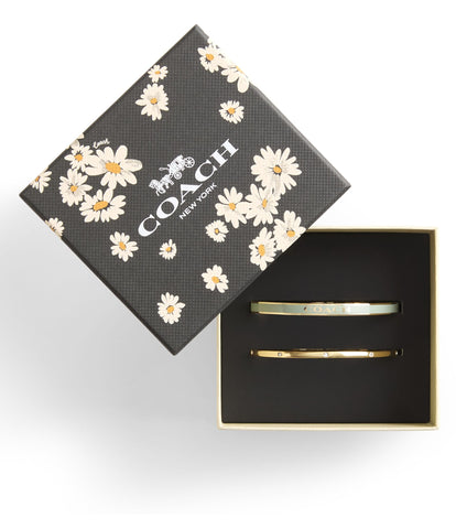 37469938GLD-Enamel Bracelet Boxed Set-GREEN