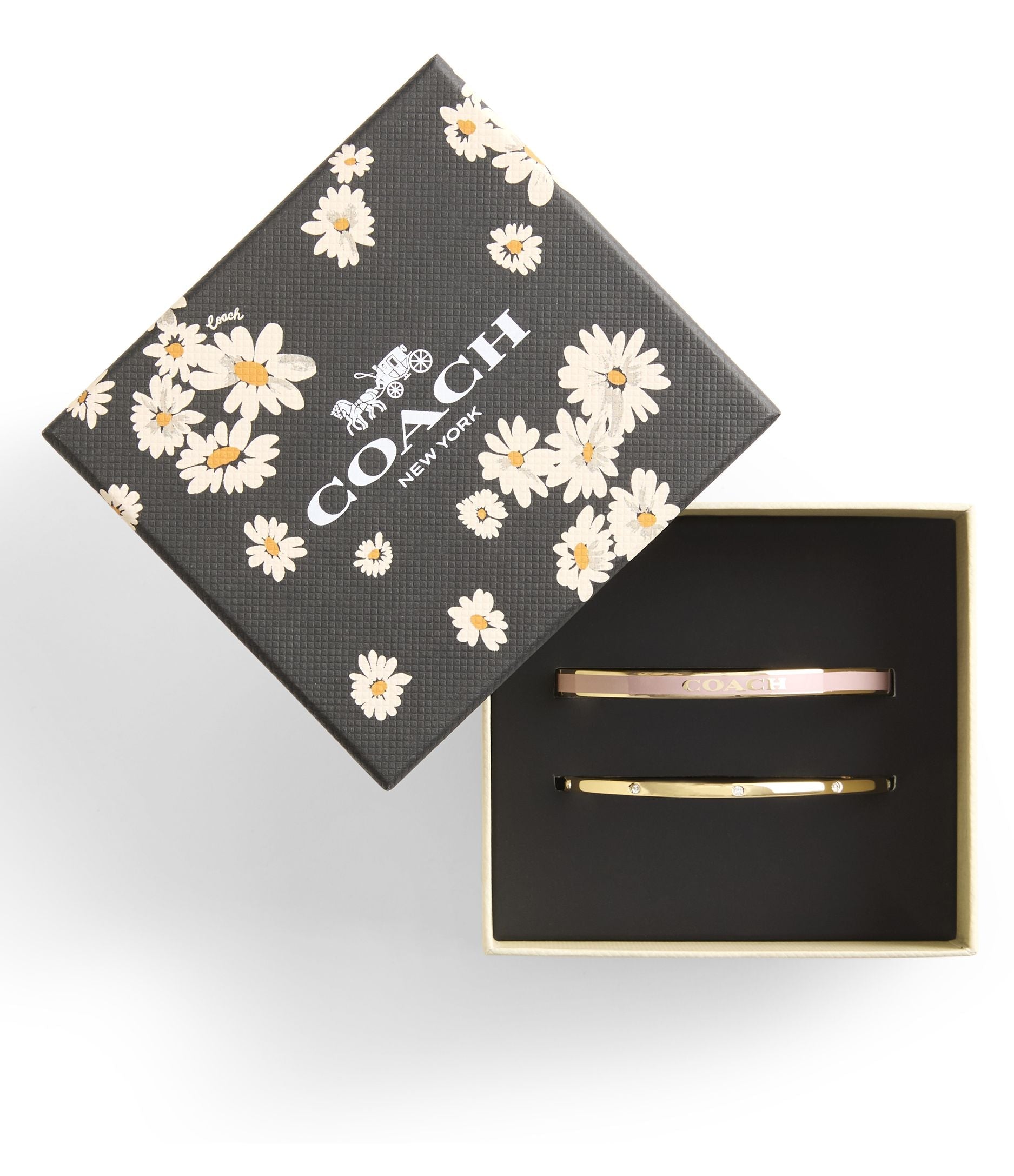 37469938GLD-Enamel Bracelet Boxed Set-PINK