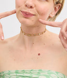 37469944GLD-Daisy Choker Necklace-MULTI