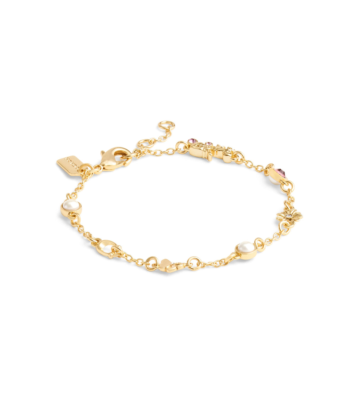 37469947GLD-Daisy Linear Bracelet-MULTI