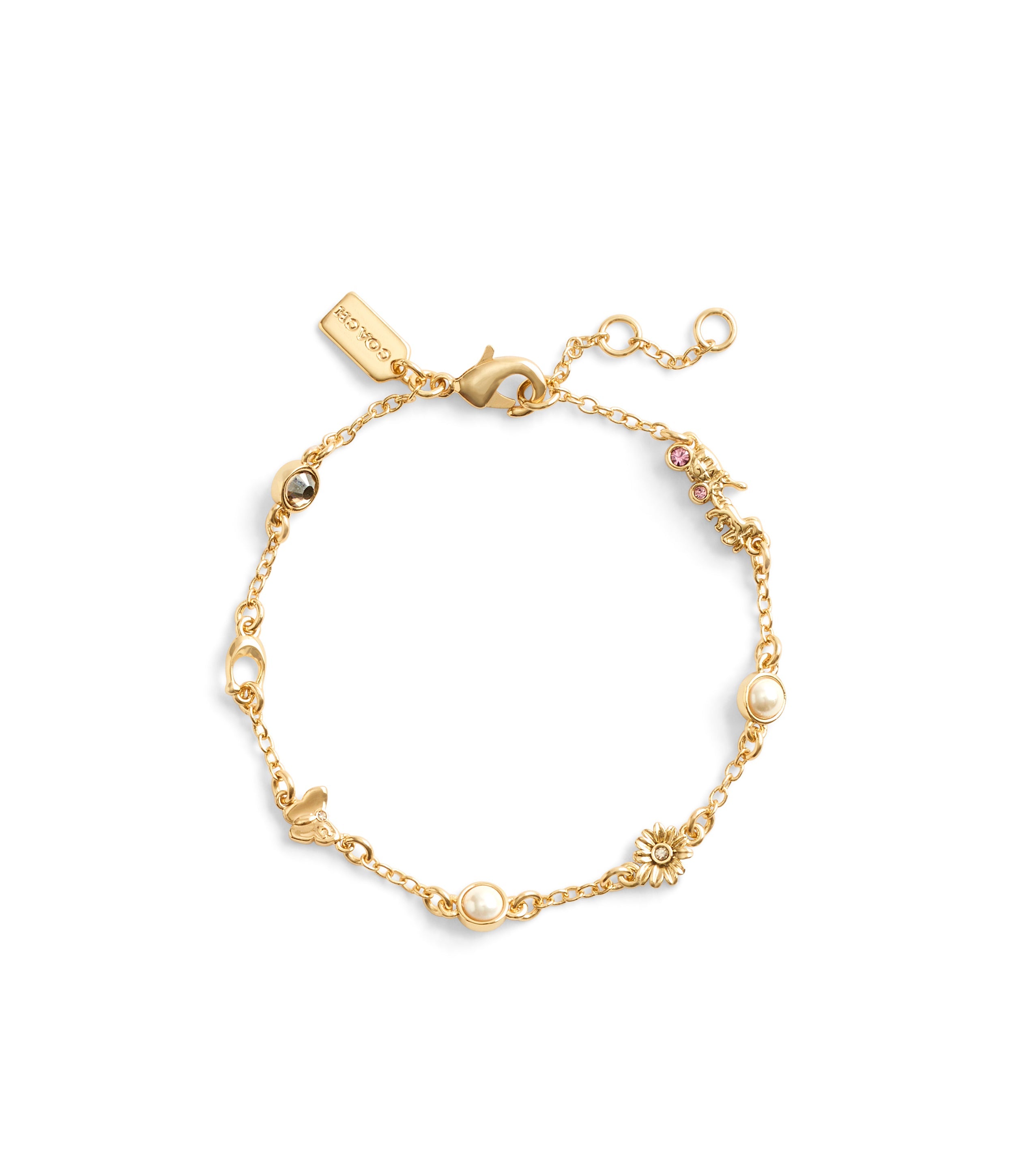 37469947GLD-Daisy Linear Bracelet