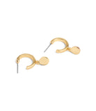 37469952GLD-Ladybug Pave Huggie Earrings