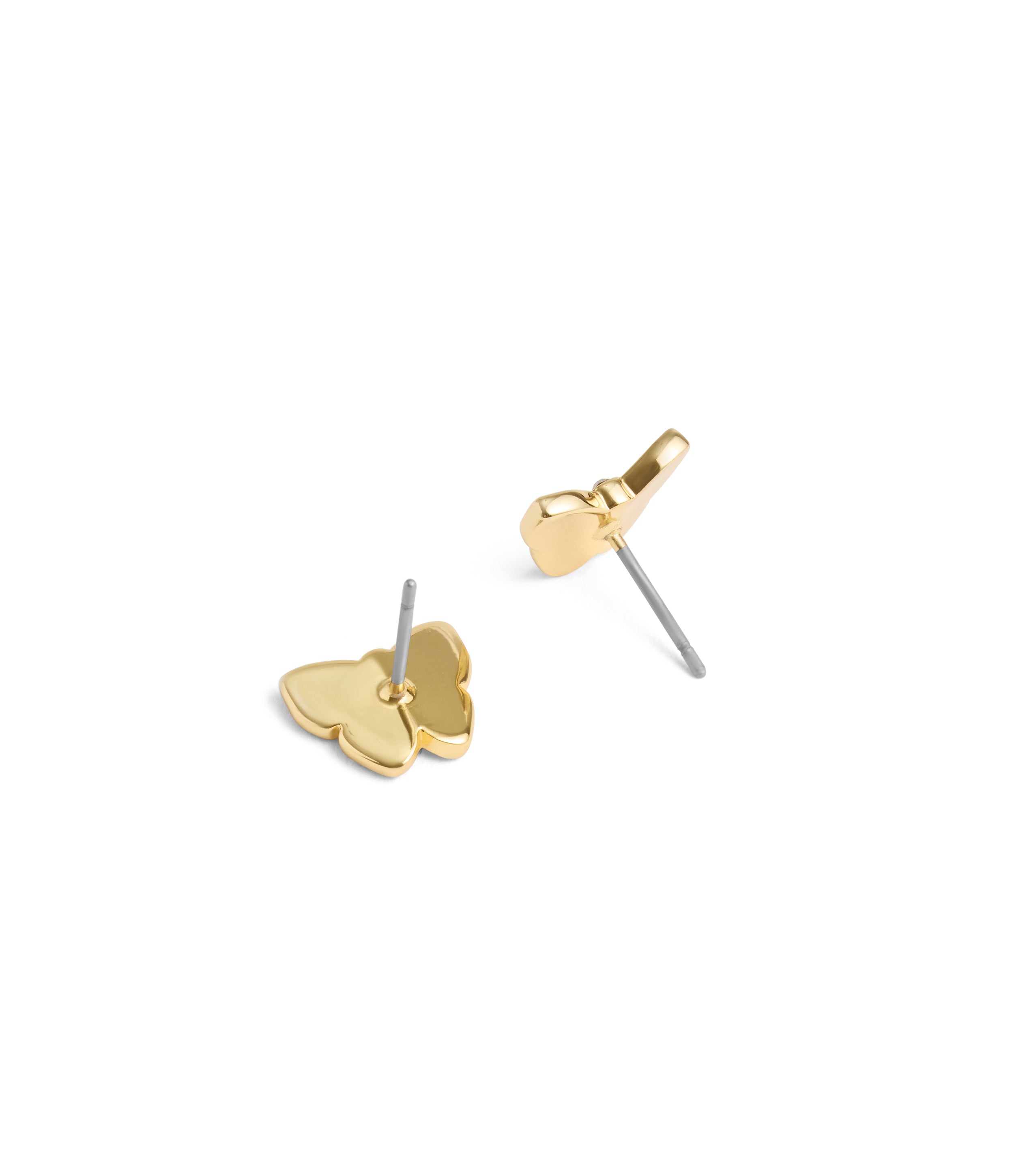 37469961GLD-Enamel Butterfly Stud Earrings