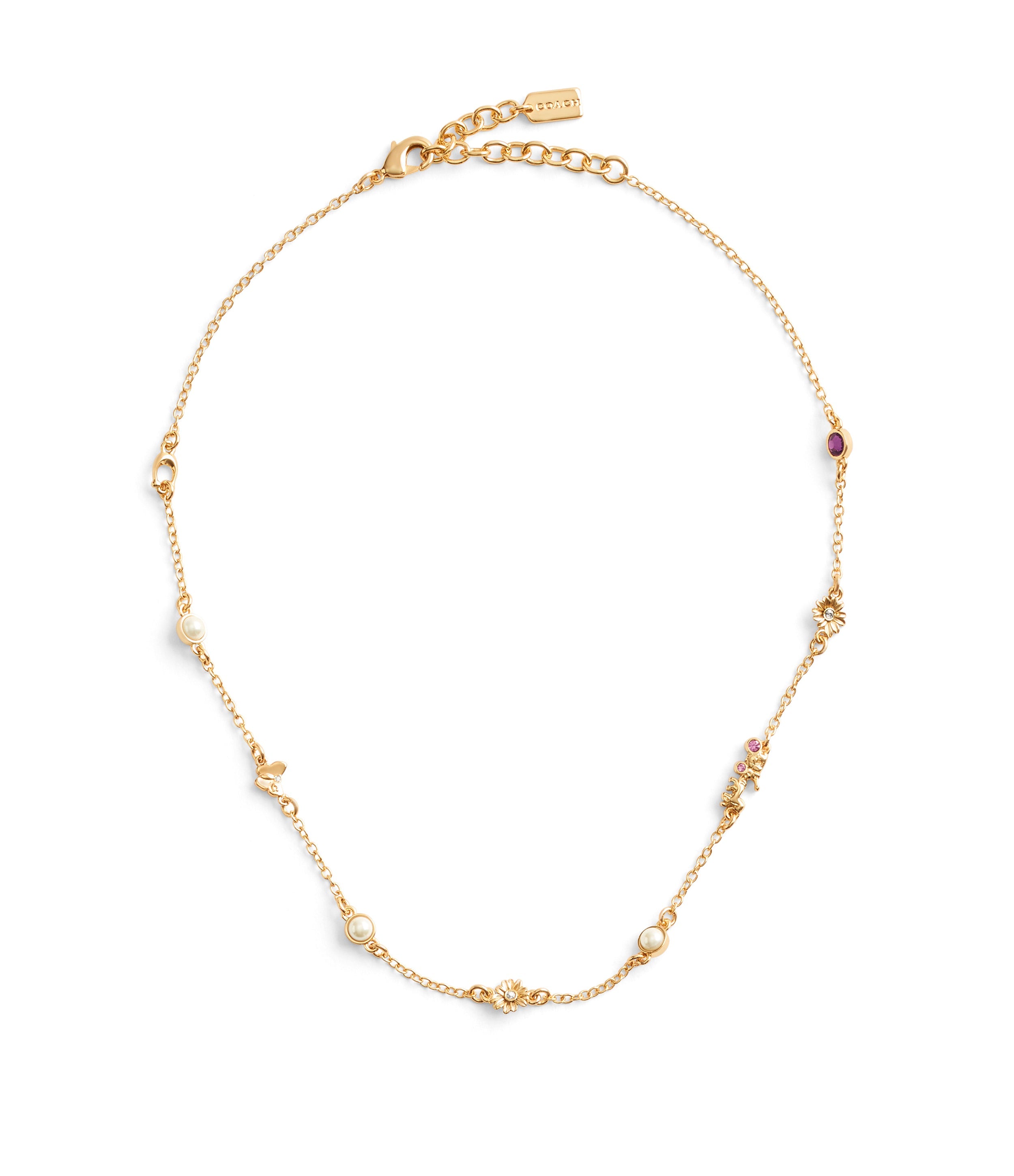 37470275GLD-Daisy Short Station Necklace