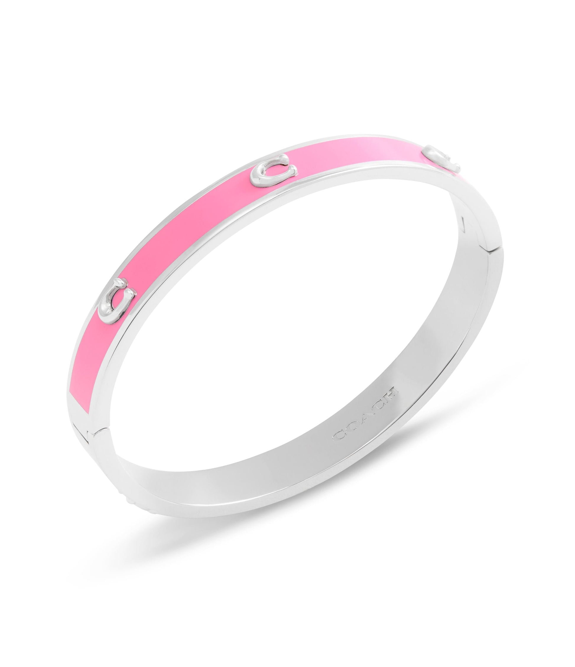 37479243RHO-Signature C Enamel Bangle Bracelet-Pink