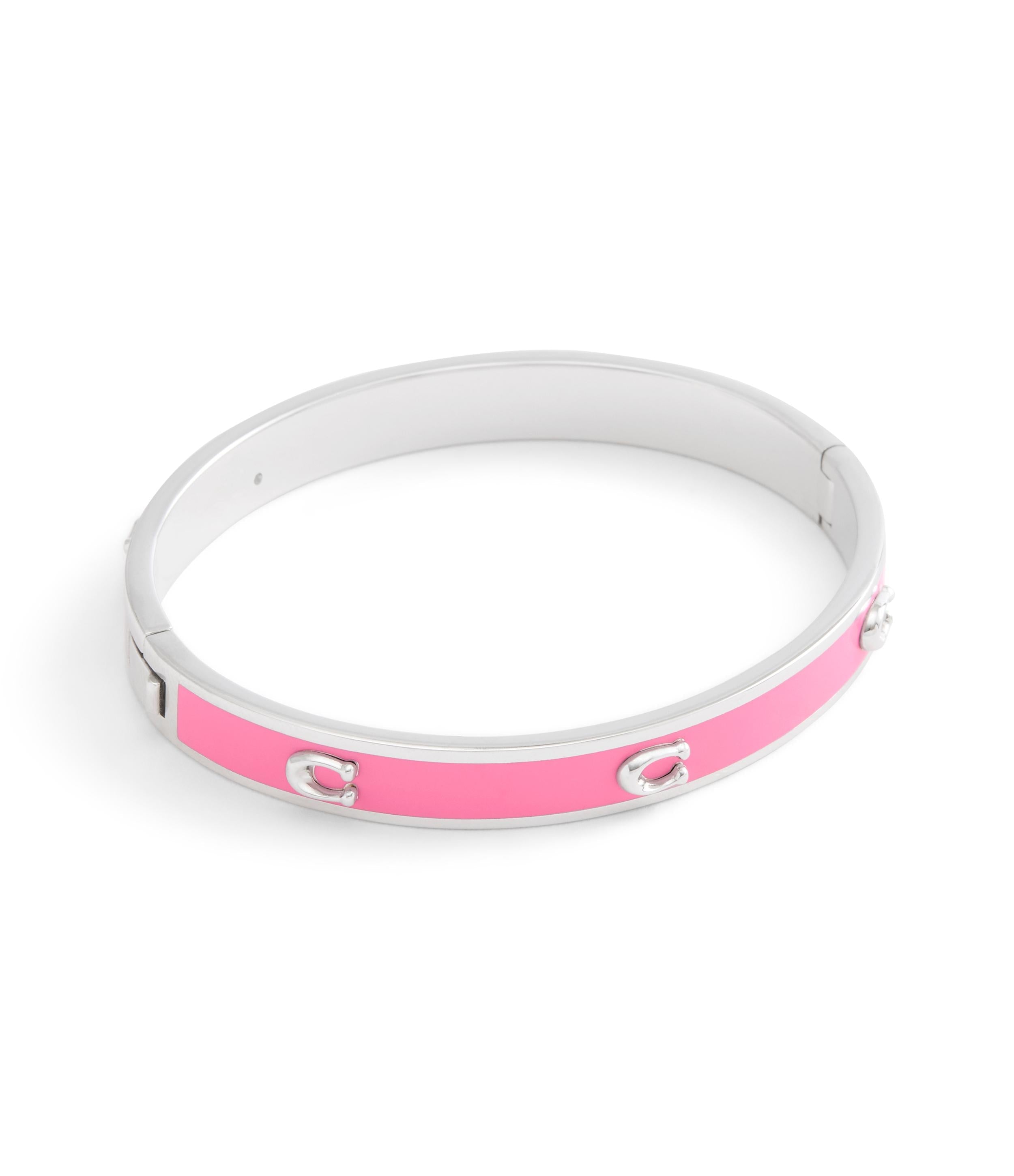 37479243RHO-Signature C Enamel Bangle Bracelet-Pink