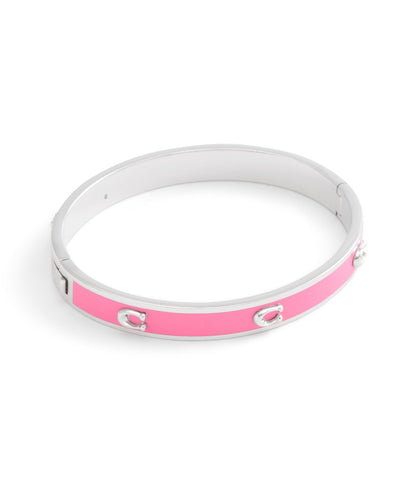 37479243RHO-Signature C Enamel Bangle Bracelet-Pink