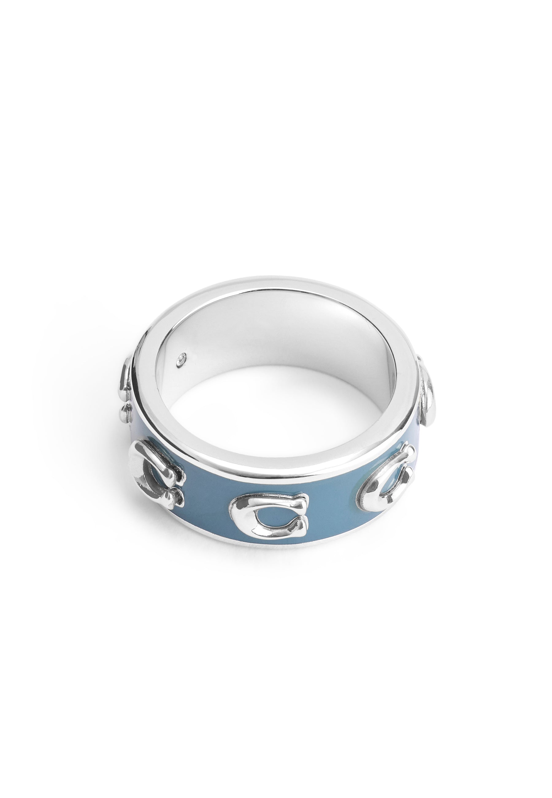 37479244RHO-Signature C Enamel Band Ring-Blue