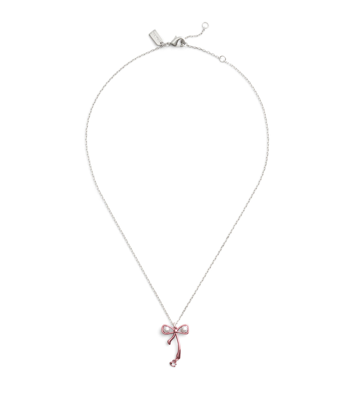 37491613RHO-Bowtique Pearl Pendant Necklace-Pink