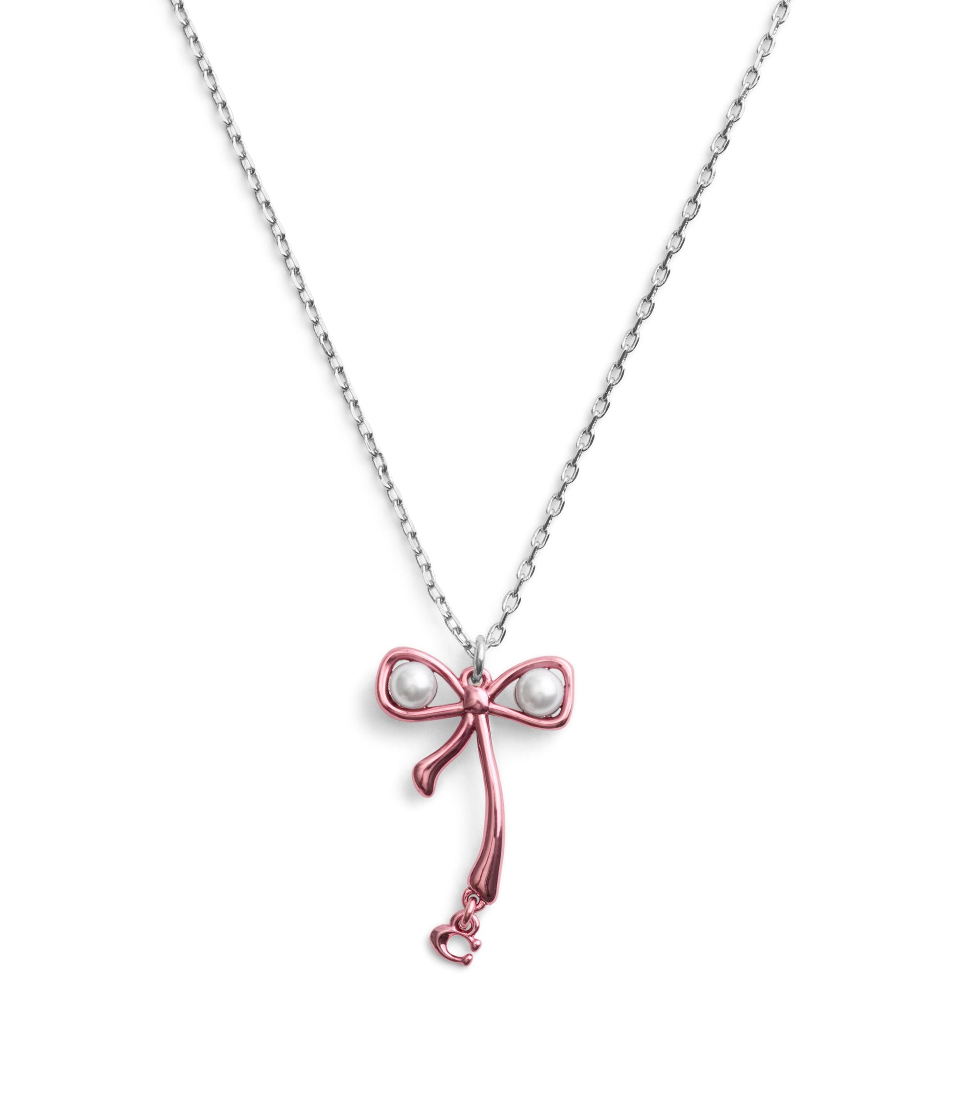 37491613RHO-Bowtique Pearl Pendant Necklace-Pink