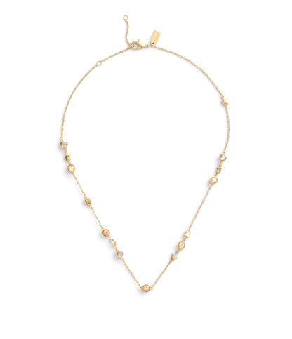 37491621GLD-Signature Star & Heart Station Necklace-Crystal