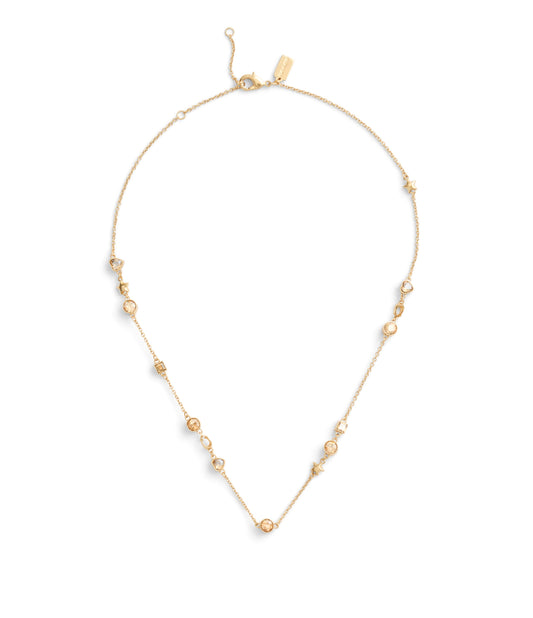 37491621GLD-Signature Star & Heart Station Necklace-Crystal