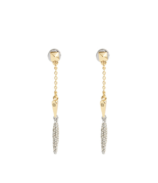 37491625TWO-Signature Pavé Spike Front Back Earrings-Twotone