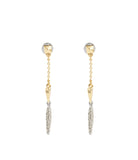 37491625TWO-Signature Pavé Spike Front Back Earrings-Twotone