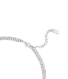 37491626TWO-Signature Pavé Spike Layered Necklace-Rhodium