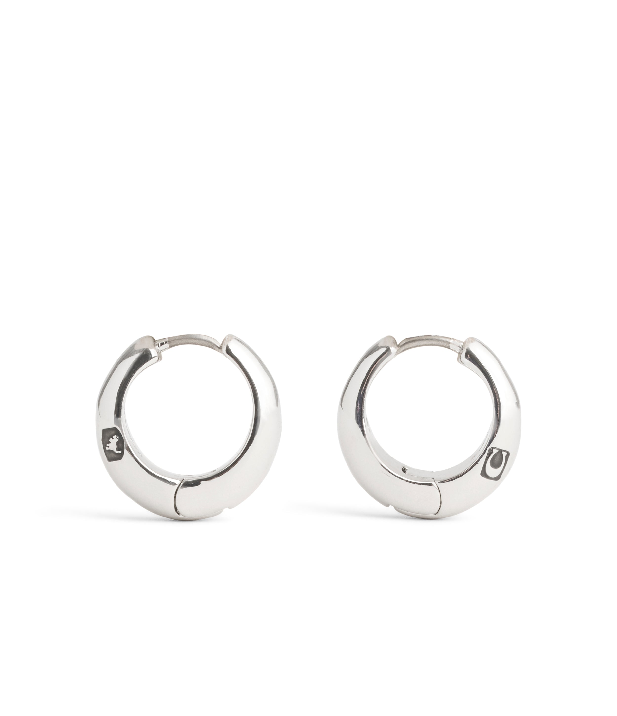 37491638RHO-Signature Hallmark Tubular Huggies-Rhodium