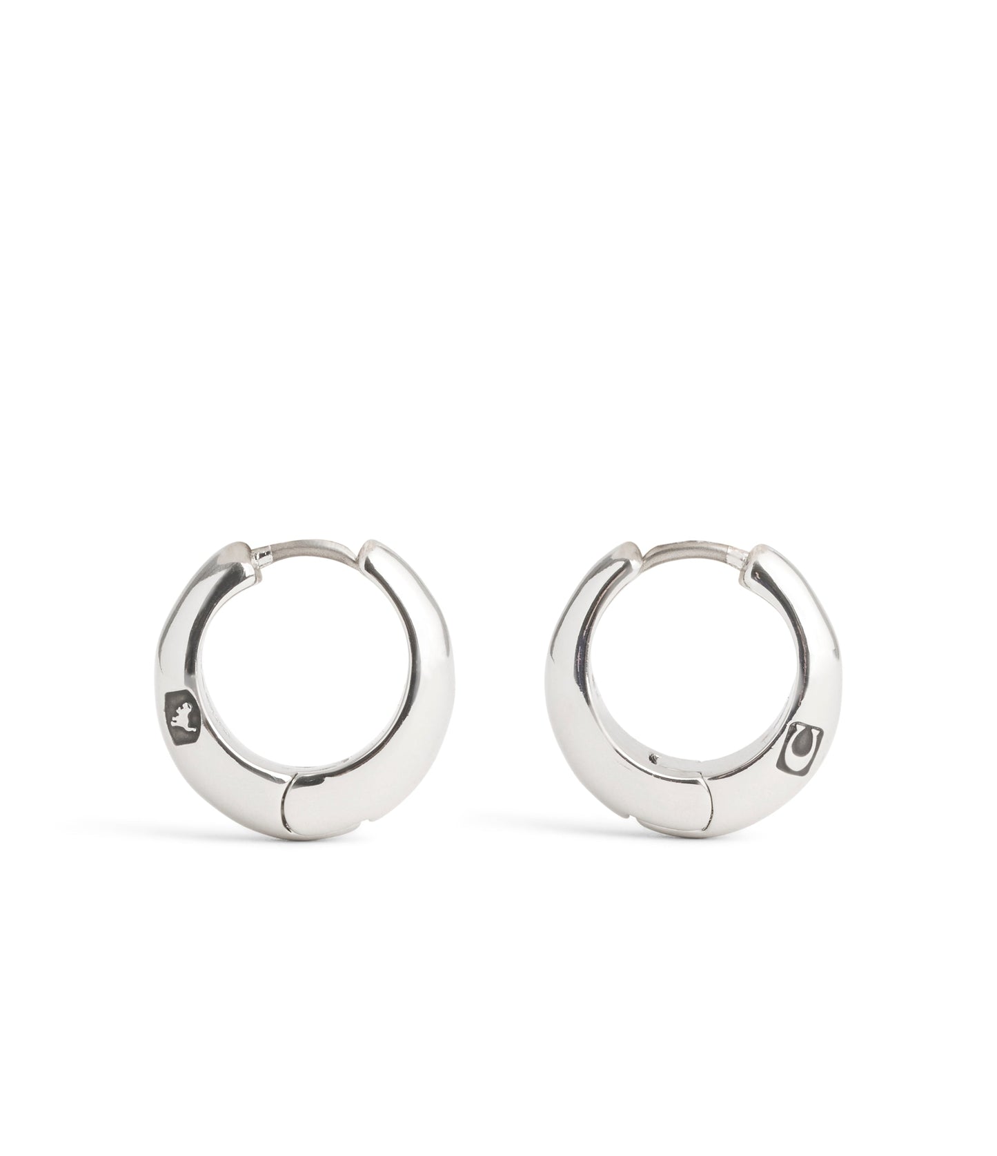 37491638RHO-Signature Hallmark Tubular Huggies-Rhodium