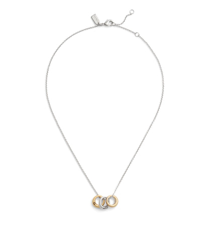 37491641TWO-Signature Tubular Rondelle Pendant Necklace-Twotone