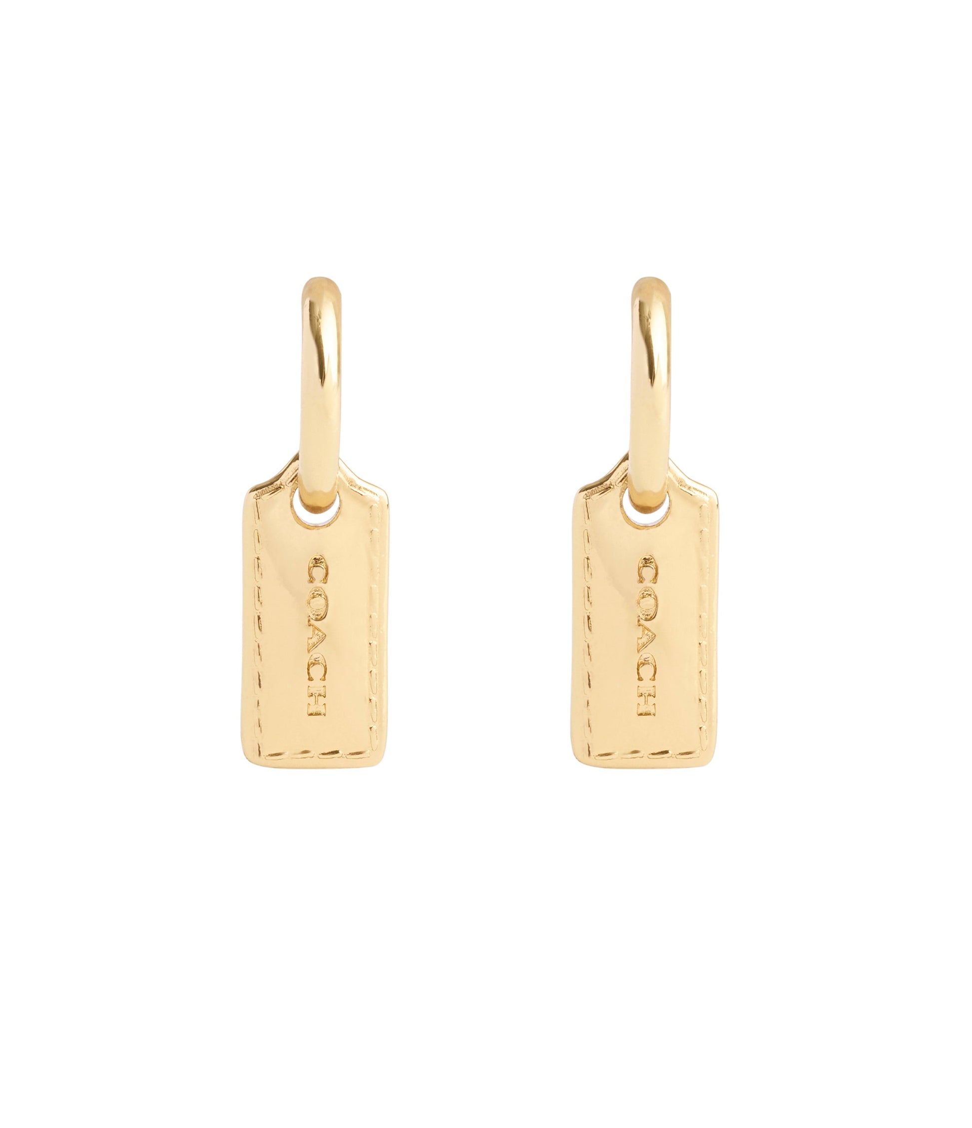 37491654GLD-Signature Stitched Hangtag Charm Huggies-Gold