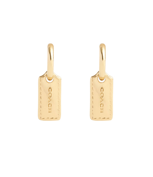 37491654GLD-Signature Stitched Hangtag Charm Huggies-Gold