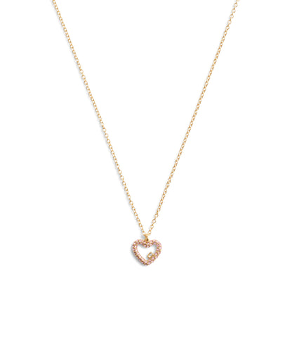 37493516GLD-Signature Pavé Heart Jewelry Set-Pink