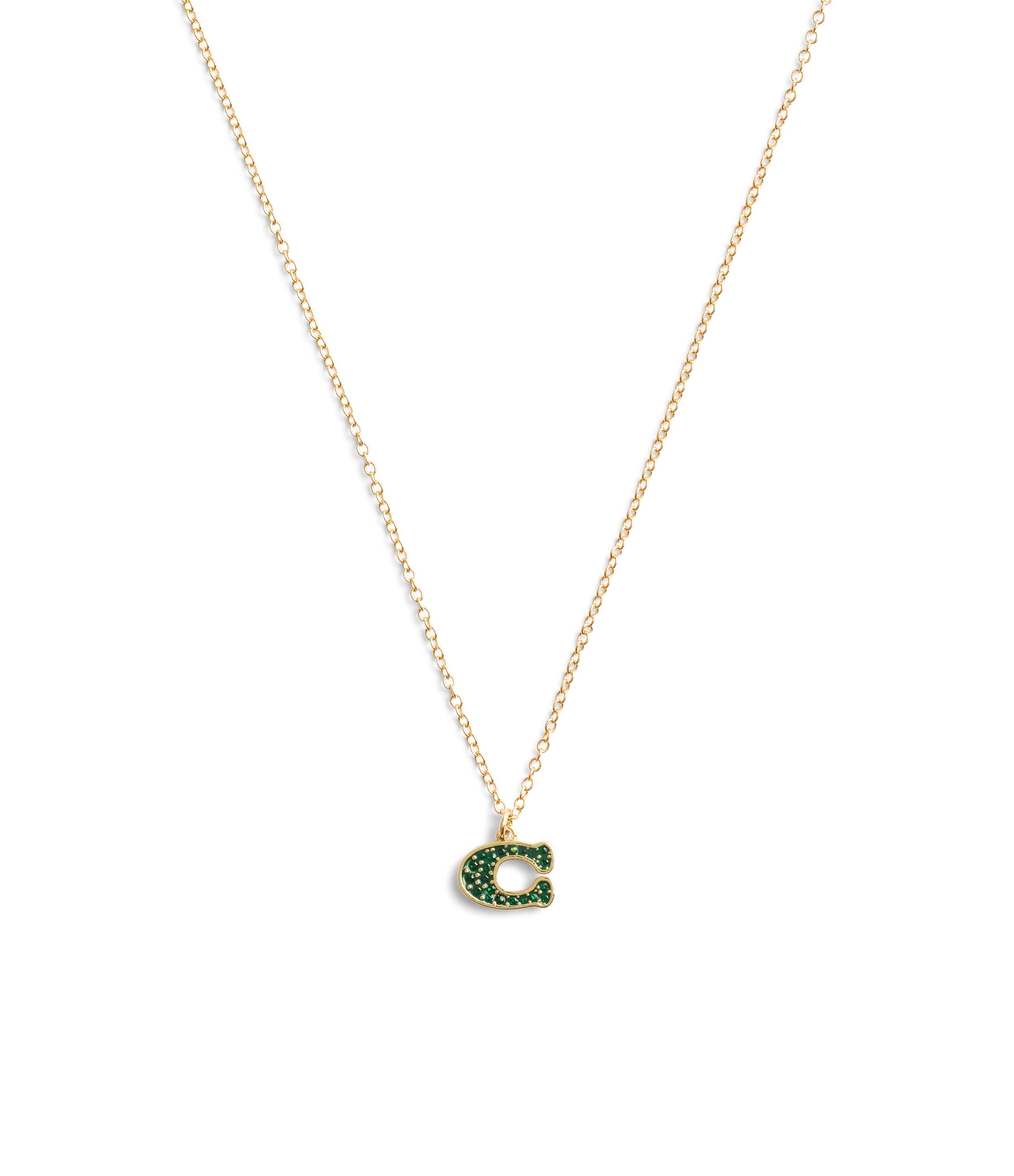 37493517GLD-Signature Pavé C Jewelry Set-Green