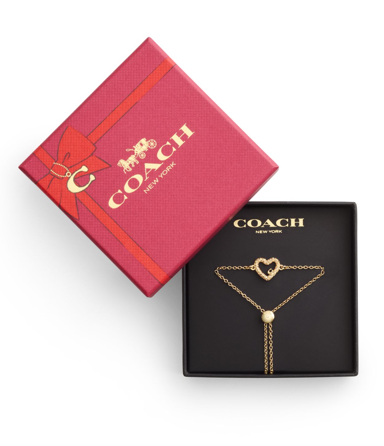 37493586GLD-Signature Pavé Heart Slider Bracelet-Crystal