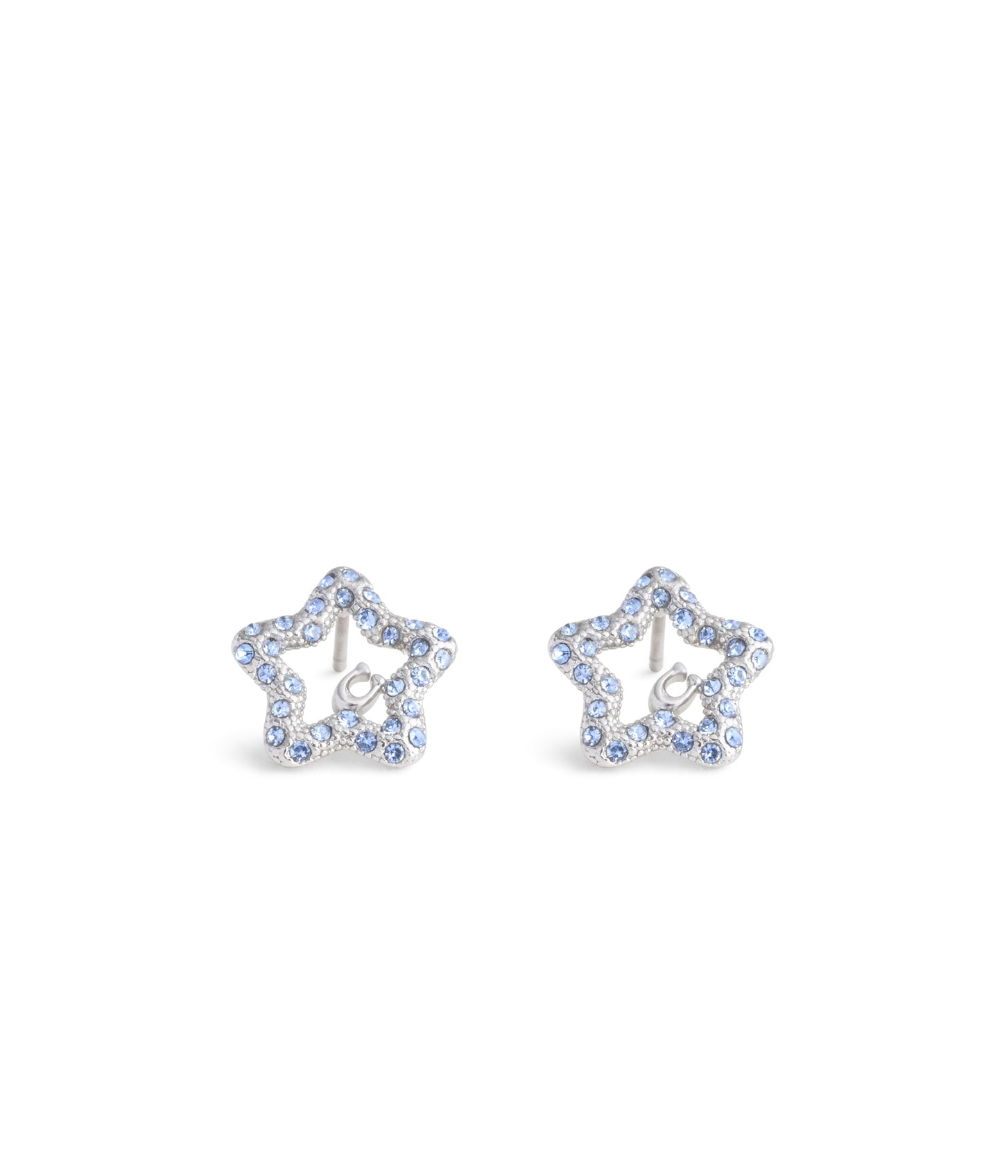 37493614RHO-Signature Pavé Star Stud Earrings-Light Blue