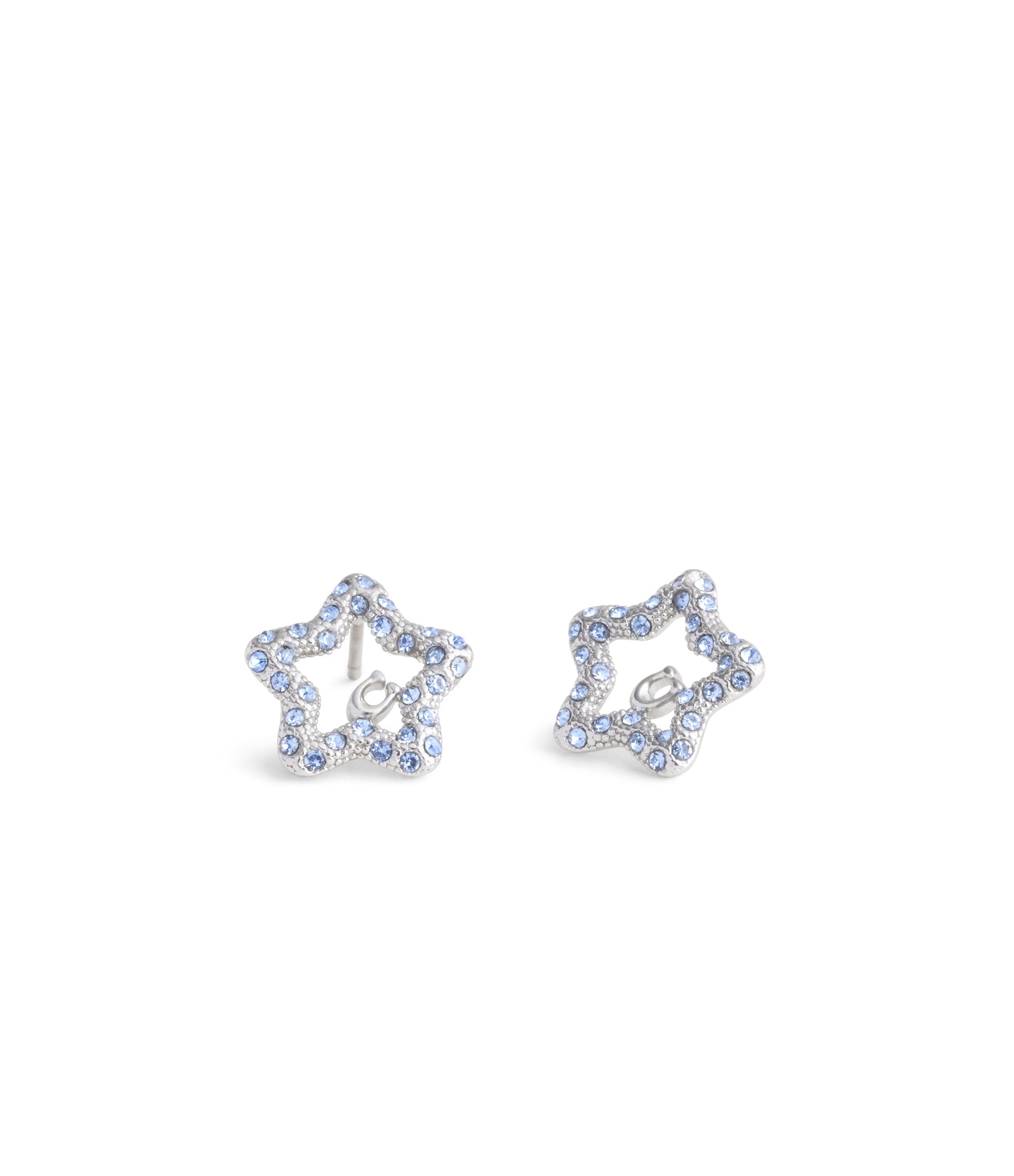 37493614RHO-Signature Pavé Star Stud Earrings-Light Blue