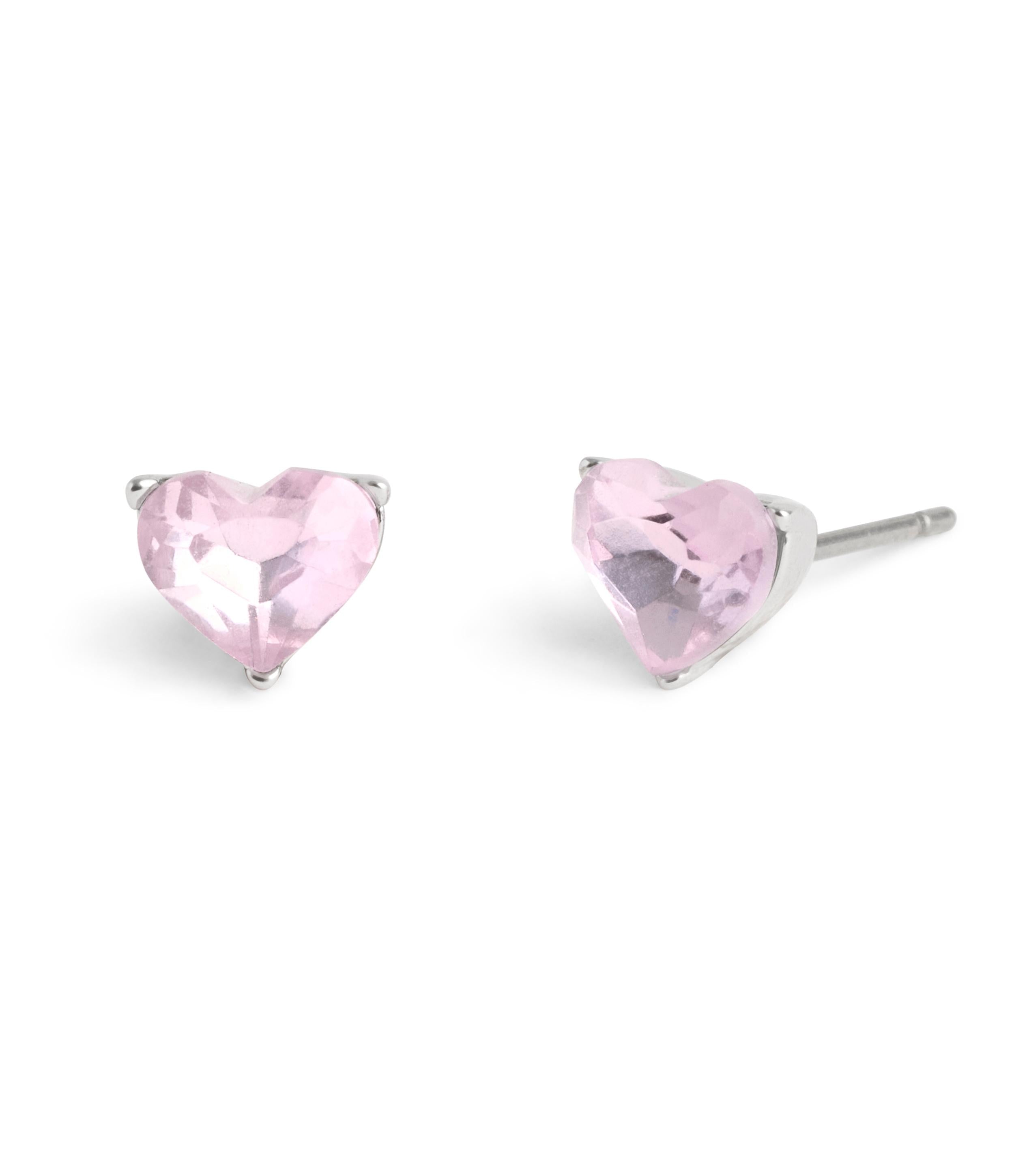 37506190RHO-Halo Heart Stud Earrings-Pink