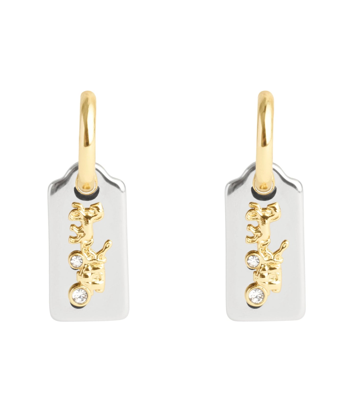 37506234TWO-Vintage Charms Signature Hangtag Charm Huggies-Twotone
