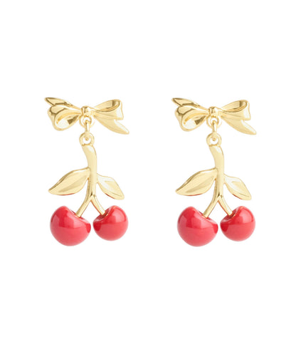 37511272GLD-VDAY Cherry Drop Earrings Box Set-Red