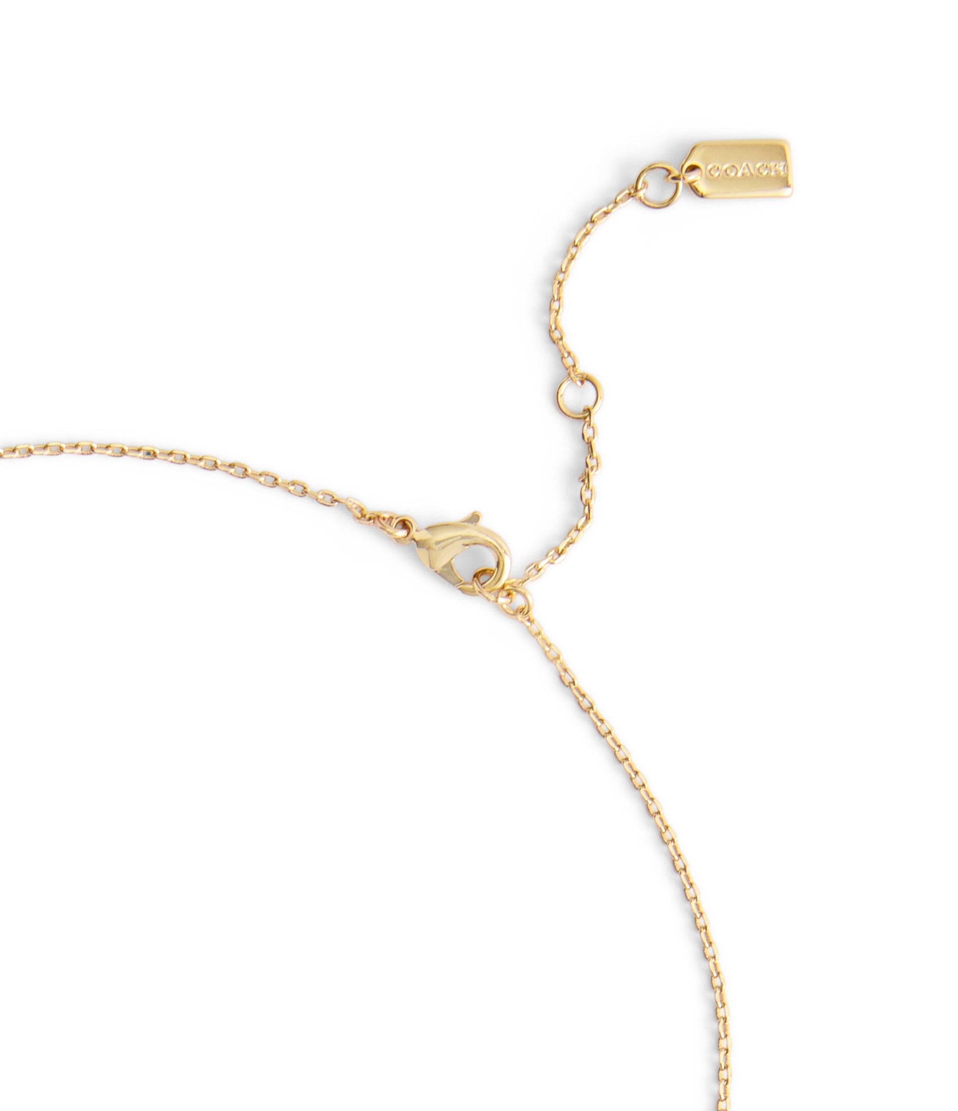 37527570GLD-Signature Logo Enamel Cube Strand Necklace-Multi