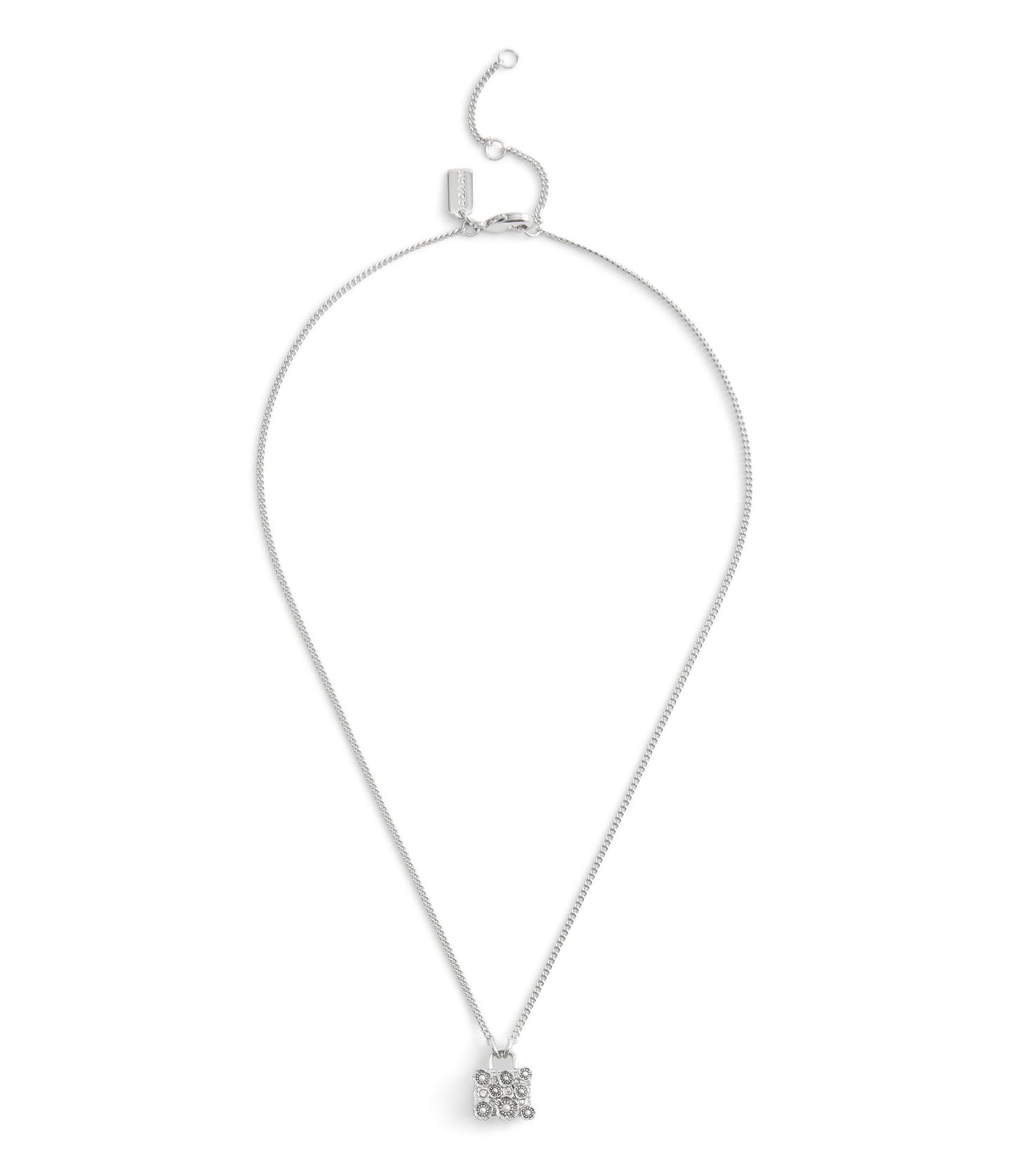 37527581RHO-Signature Tea Rose Handbag Pendant Necklace-Rhodium
