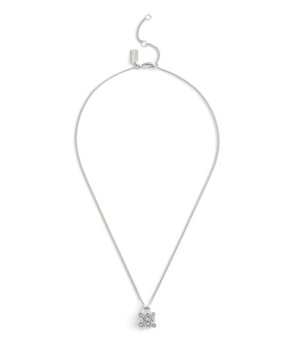 37527581RHO-Signature Tea Rose Handbag Pendant Necklace-Rhodium