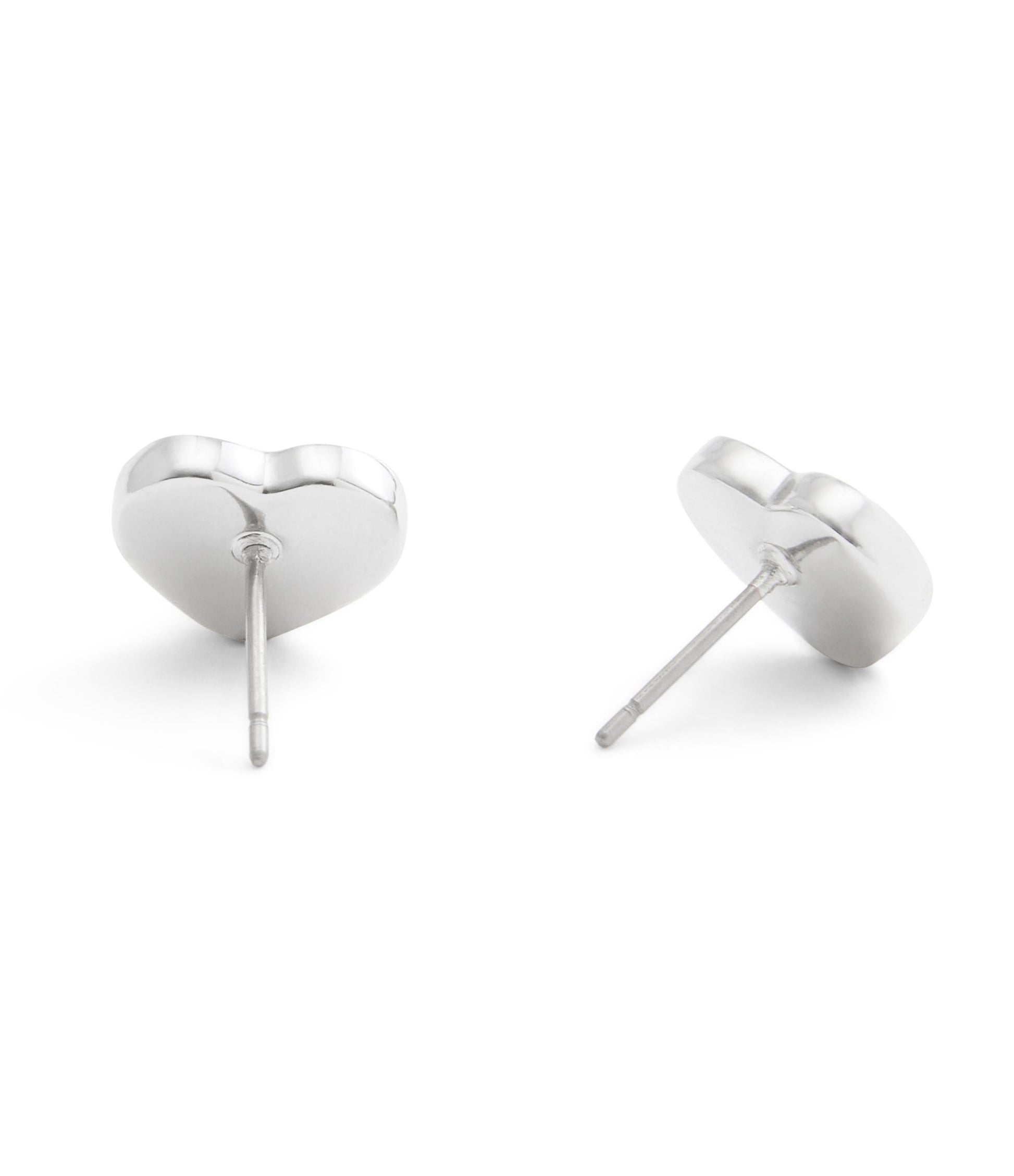 37527586RHO-Signature Quilted Heart Bag Stud Earrings-Rhodium