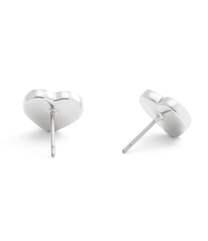 37527586RHO-Signature Quilted Heart Bag Stud Earrings-Rhodium