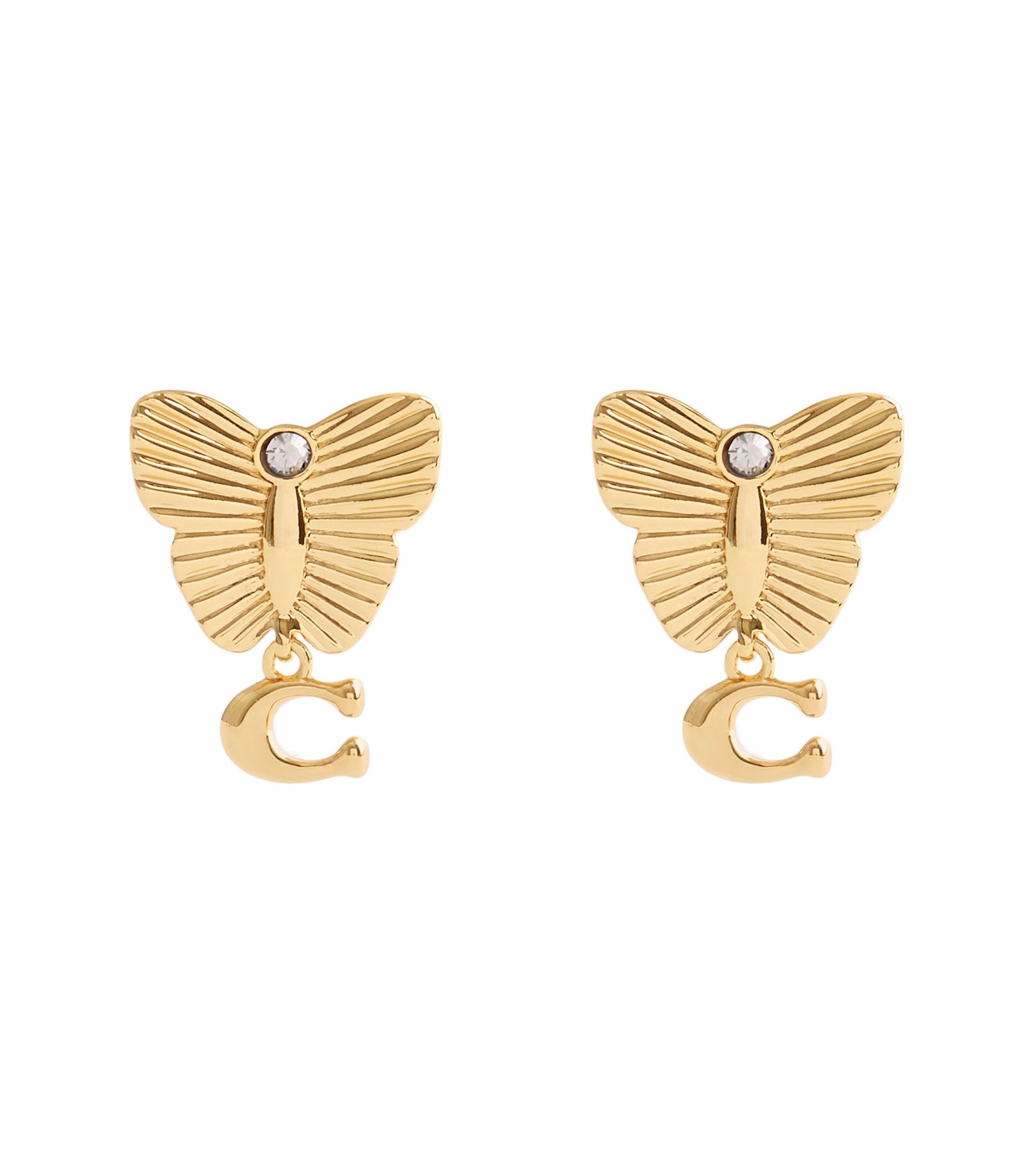 37527588GLD-Signature Heritage Butterfly Earrings-Gold