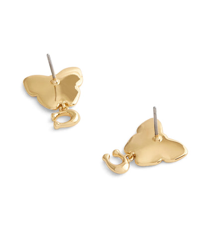 37527588GLD-Signature Heritage Butterfly Earrings-Gold
