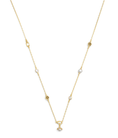 37527599GLD-Signature Heritage Pearl Charm Strand Necklace-Pearl