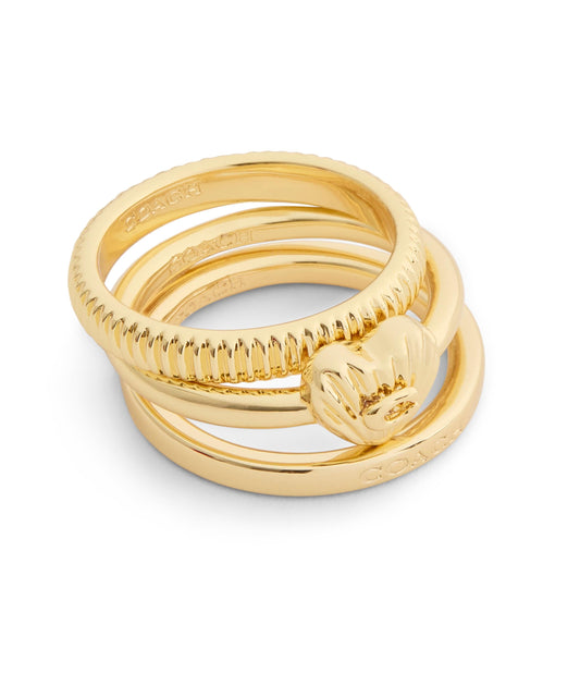 37527627GLD-Signature Heritage Trio Ring Set-Gold
