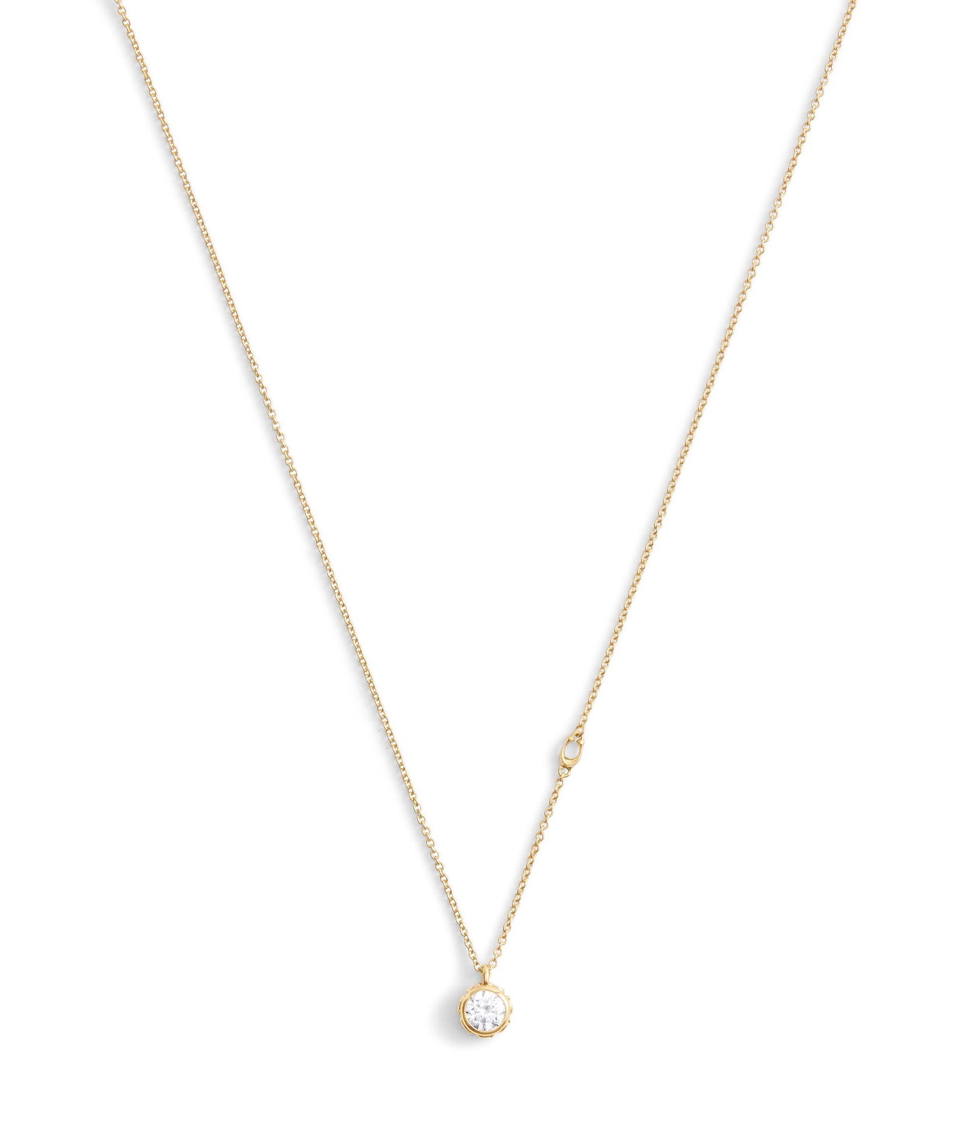 37530390GLD-Stone Necklace & Earrings Boxed Jewelry Set-Gold