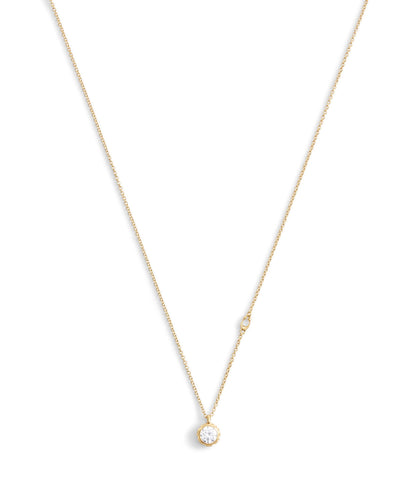 37530390GLD-Stone Necklace & Earrings Boxed Jewelry Set-Gold